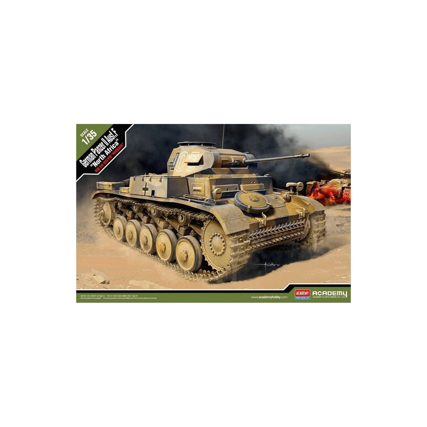 PANZER II AUSF.F NORT AFRICA ACADEMY 13535 ESCALA 1/35