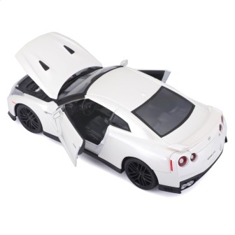 NISSAN GT-R BLANCO 2017 BURAGO 21082 ESCALA 1/24