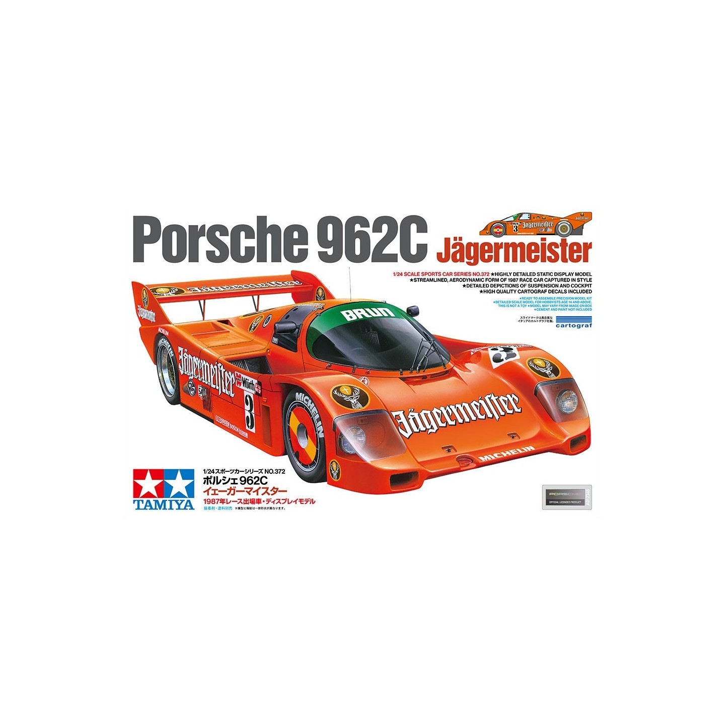 PORSCHE 962C JÄGGERMEISTER TAMIYA 24372 ESCALA 1/24