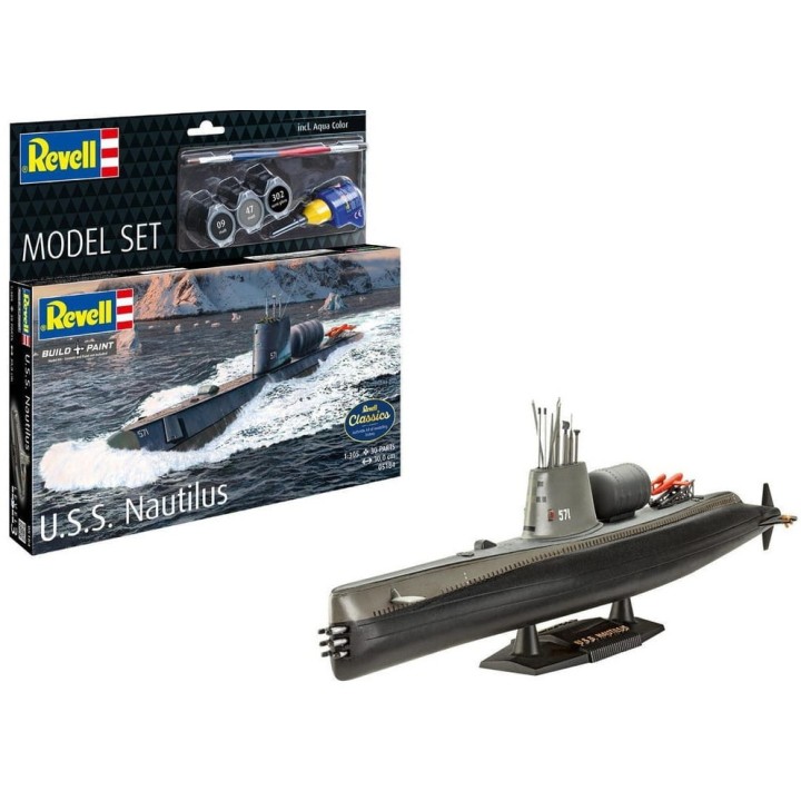 KIT CON PINTURAS SUBMARINO U.S.S NAUTILUS REVELL 65184 ESCALA 1/305